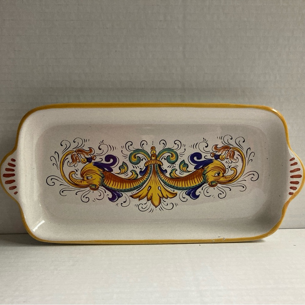 Deruta Italy Italian Pottery Raffaellesco Serving Tray 11"